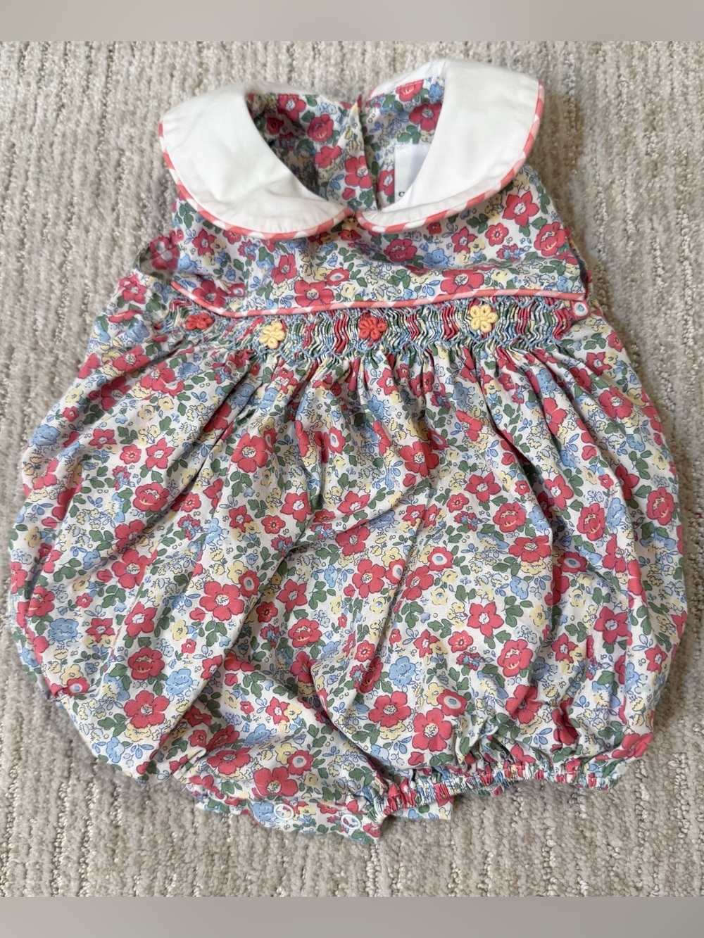 Castles & Crowns French Knot Flowers Bubble 6-9 Months